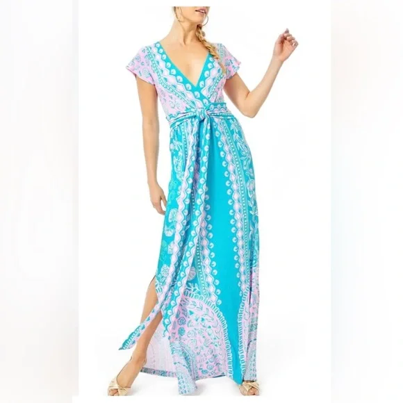 chinese dress ladies Lilly Pulitzer Women's Carmilla Maxi, Resort White Barefoot Beachcombers  Engineered Knit Dress at Amazon Women's Clothing store